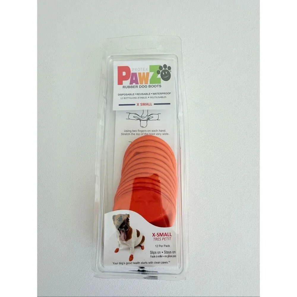 PAWZ Rubber Dog Boots, X-Small
